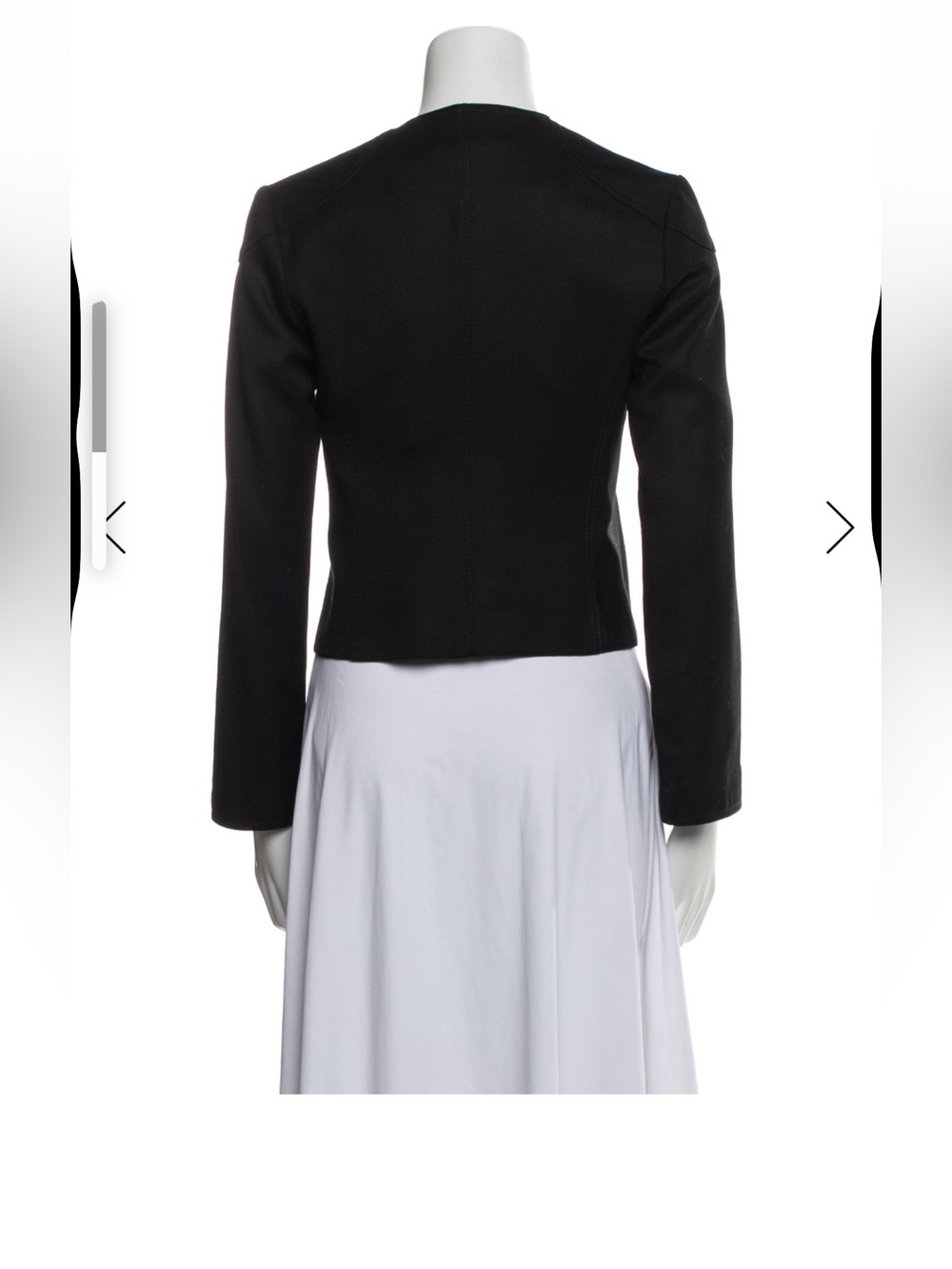 Burberry Women's Black Cropped Button Front Blazer Jacket - Picture 3 of 8